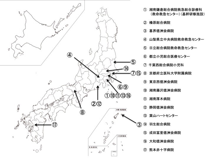 連携施設の地図